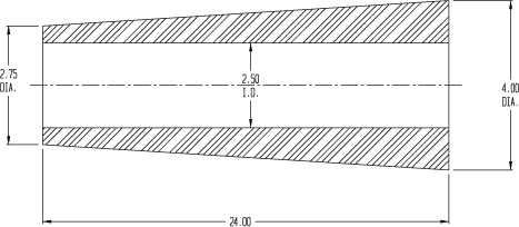 Tapered Urethane Sleeve Diagram